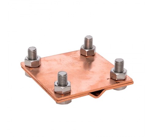 Зажим универсальный полоса 40 - прут 10 (пластина 70*70мм) Cu EKF PROxima   lp-55922-cu   EKF