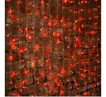Гирлянда "Светодиодный Дождь" 2х1,5м, постоянное свечение, прозрачный провод, 230 В, диоды КРАСНЫЕ, 192 LED  235-302-6  NEON-NIGHT