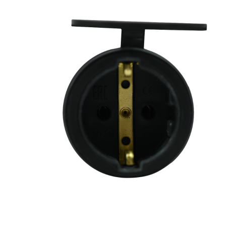 Розетка 2К+З кабельная каучуковая 16А/250В IP44 Чёрная MultiSet  MST4002BK  SE