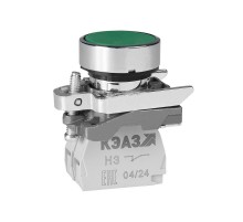 Кнопка КМЕ4111мС-зелёный-1но+1нз-цилиндр-IP40 271784  КЭАЗ
