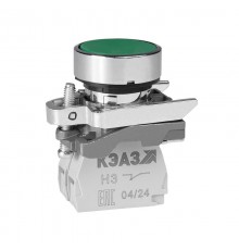 Кнопка КМЕ4111мС-зелёный-1но+1нз-цилиндр-IP40 271784  КЭАЗ