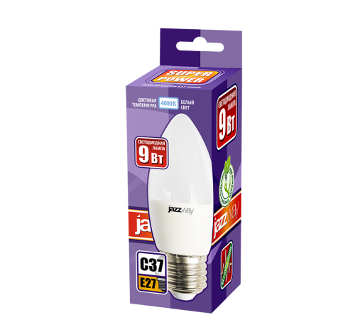 Лампа светодиодная PLED- SP C37 9w E27 4000K-E  .5019065  Jazzway