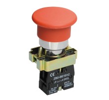 Кнопка управления LAY5-BC41"Грибок" без подсветки красная 1з   BBG70-BC-K04  IEK
