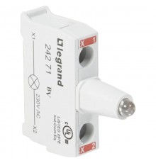 Блок со встроенным светодиодом для головок - Osmoz - для кнопочных постов - 230 В~ - красный  024271  Legrand