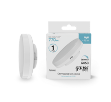 Лампа светодиодная Basic GX53 9W 770lm 4000K диммируемая LED 1/10/100  20849292-D  Gauss