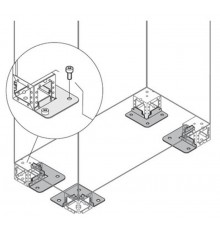 Элемент крепления цоколя к полу, 4 шт.  ZN1041  ABB