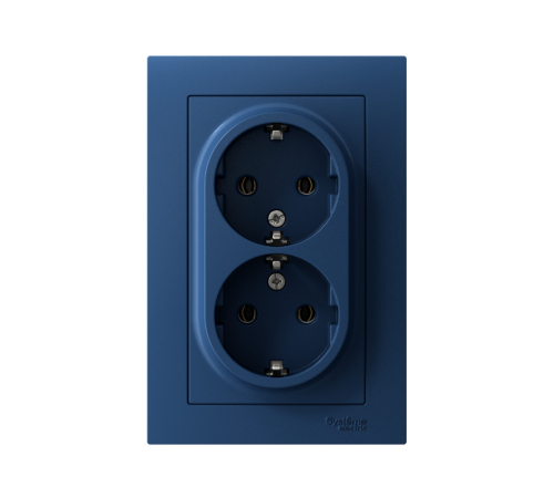 AtlasDesign Аквамарин Розетка 2-ая с заземлением, 16А, в сборе  ATN001124  SE