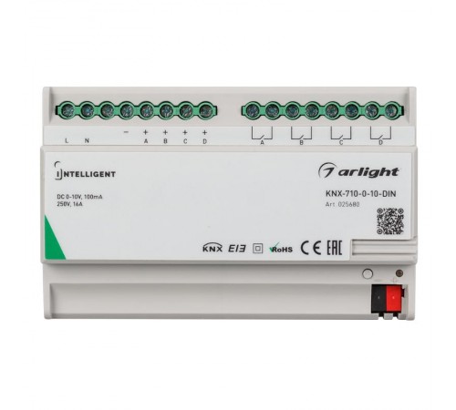 INTELLIGENT ARLIGHT Конвертер KNX-710-0-10-DIN (230V, 4x0/1-10, 4x16A)  025680  Arlight