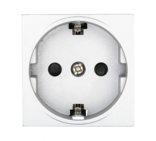 45-Розетка с з/к, со шторками (сереб.металлик) LK45 (16 шт) 1кор.=160шт  851403-1  Ecoplast