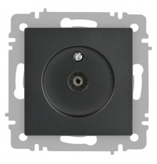 Розетка Intro Accent 6-301-07 TV одиночная, IP20, СУ, графит  Б0063614  Intro
