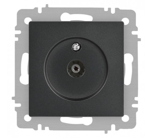 Розетка Intro Accent 6-301-07 TV одиночная, IP20, СУ, графит  Б0063614  Intro