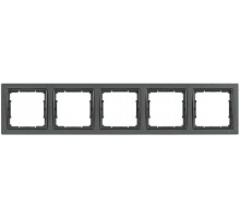 BOLERO Q1 антрацит Рамка 5-местная квадратная РУ-5-БА  EMB52-K95-Q1  IEK