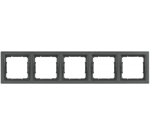 BOLERO Q1 антрацит Рамка 5-местная квадратная РУ-5-БА  EMB52-K95-Q1  IEK