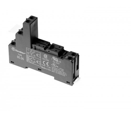 Розетка с винтовыми клеммами (с зажимной клетью) для реле 40.31; применяются модули 99.02, 86.03;  95050SMA  Finder