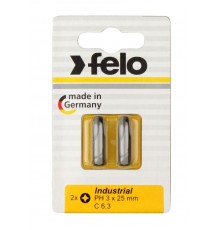 Бита крестовая PH 3X25, серия Industrial, 2 шт в блистере  02203036  Felo