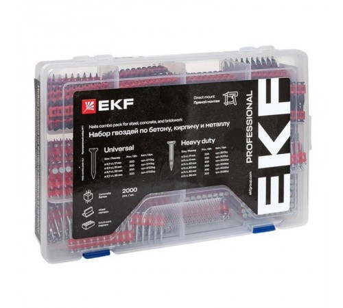 Пристрелочный набор № 1 гвоздей по бетону, кирпичу и металлу EKF  cp-cn1-1  EKF
