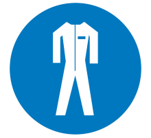 Знак M 07 "Работать в защитной одежде" ф200 мм, пластик ГОСТ Р 12.4.026-2001  pn-m-07  EKF