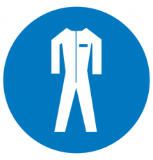 Знак M 07 "Работать в защитной одежде" ф200 мм, пластик ГОСТ Р 12.4.026-2001  pn-m-07  EKF