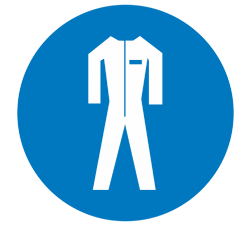 Знак M 07 "Работать в защитной одежде" ф200 мм, пластик ГОСТ Р 12.4.026-2001  pn-m-07  EKF