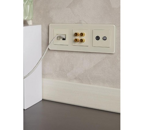 BRITE Розетка двойная TV+SAT РТВ/РСп12-БрКр бежевый   BR-AF20-O-K10  IEK