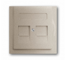 Плата центральная (накладка) для коммуникационных розеток с суппортами , серия impuls, цвет шампань-металлик  1753-0-8691   2CKA001753A8691  ABB