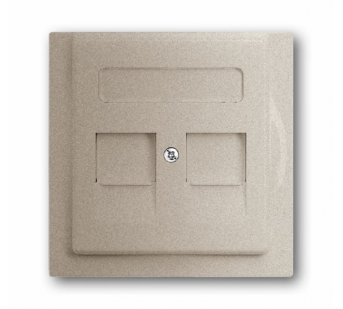 Плата центральная (накладка) для коммуникационных розеток с суппортами , серия impuls, цвет шампань-металлик  1753-0-8691   2CKA001753A8691  ABB
