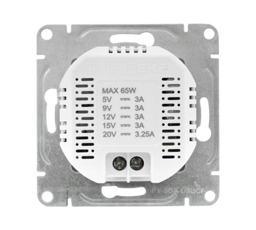 Механизм розетки USB-С, быстрая, алюминий Эпика EKF  UP1-SOA-USBCF  EKF