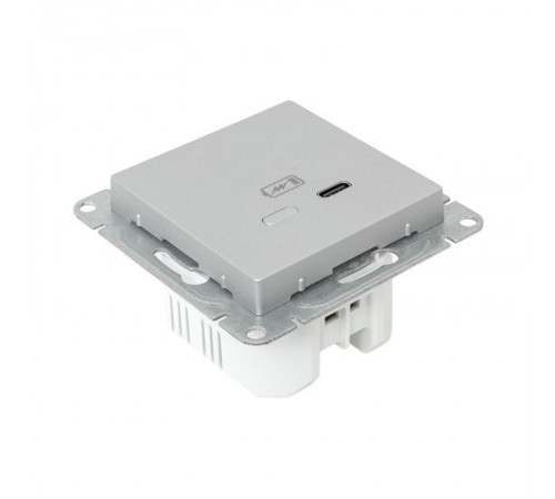 Механизм розетки USB-С, быстрая, алюминий Эпика EKF  UP1-SOA-USBCF  EKF