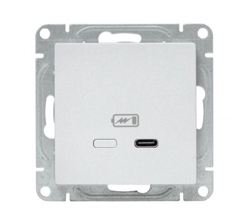 Механизм розетки USB-С, быстрая, алюминий Эпика EKF  UP1-SOA-USBCF  EKF