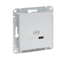 Механизм розетки USB-С, быстрая, алюминий Эпика EKF  UP1-SOA-USBCF  EKF