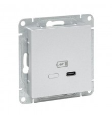 Механизм розетки USB-С, быстрая, алюминий Эпика EKF  UP1-SOA-USBCF  EKF