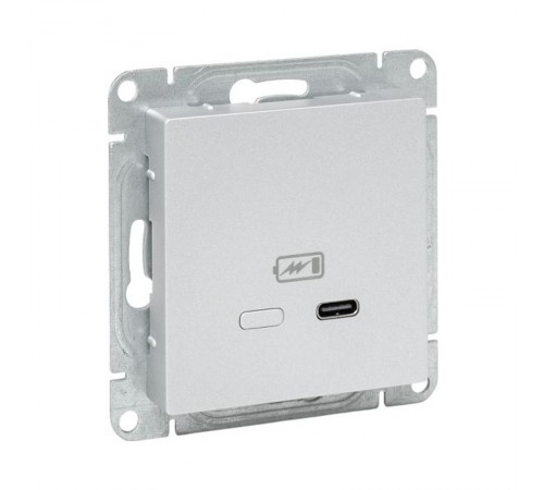 Механизм розетки USB-С, быстрая, алюминий Эпика EKF  UP1-SOA-USBCF  EKF