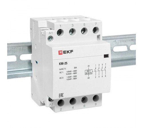 Контактор модульный КМ 25А 4NО (3 мод.) EKF PROxima  km-3-25-40  EKF