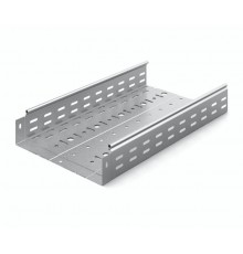 Металлический лоток перфорированный 300х80х3000, толщ. 0,8 мм, гор. цинк, 314388  ЛПМЗТ-300х80х3000-0,8-ГЦ   Ostec