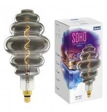 Лампа светодиодная LED-SF40-5W/SOHO/E27/CW CHROME/SMOKE GLS77CR LED SOHO. Хромированная/дымчатая колба. Спиральный филамент  UL-00005920  Uniel