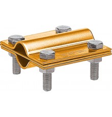 Зажим заземления стержень - полоса/пруток крестообразный, латунь90530Ezetek