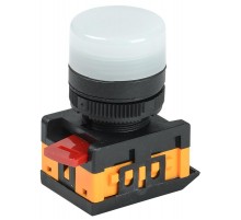 Лампа AL-22TE сигнальная d22мм белый неон/240В цилиндр   BLS30-ALTE-K01  GENERICA