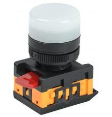 Лампа AL-22TE сигнальная d22мм белый неон/240В цилиндр   BLS30-ALTE-K01  GENERICA