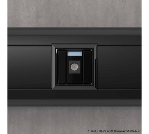 ТВ розетка оконечная "Черный квадрат", "Avanti", 1 мод.  4402501  DKC