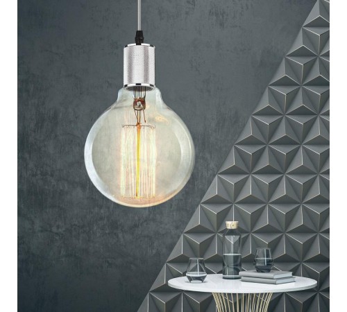 Светильник накладной подсветка PL13 E27 - 5 CH , цоколь Е27, провод 1 м, цвет хром (60/360)  Б0048526  ЭРА