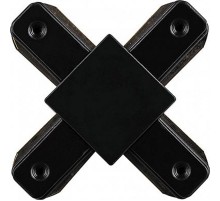 Коннектор для однофазного шинопровода LD1002 Х-образный черный  10331  FERON