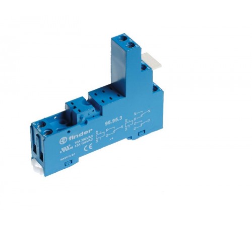 Розетка с винтовыми клеммами (с зажимной клетью) для реле 40.51, 40.52, 40.61, 44.52, 44.62; применяются модули 99.80  95953SMA  Finder