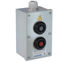 ПКУ-15-21.121-54У2 (1*КЕ081/2(1з+1р) черная + 1*КЕ081/2(1з+1р) красная + PG-19), пост управления (ЭТ)  ET008513  Электротехник