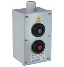 ПКУ-15-21.121-54У2 (1*КЕ081/2(1з+1р) черная + 1*КЕ081/2(1з+1р) красная + PG-19), пост управления (ЭТ)  ET008513  Электротехник