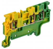 ARMAFIX Клемма пруж. CX2.5-3 PE 2,5мм2 3-конт. зазем.  AF-CT41-00-3-K52-002  IEK