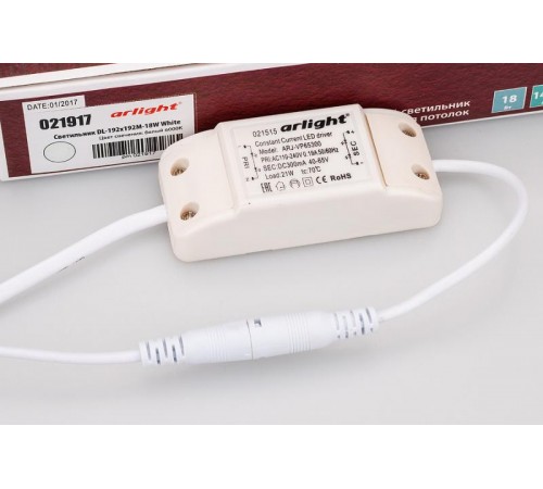 Светильник DL-192x192M-18W White  021917  Arlight