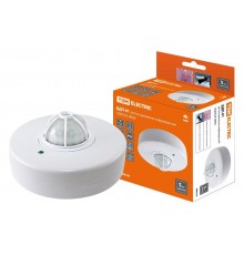 Датчик движения ДДП-01 1100Вт, 5-480с, 2-8м, 5+Лк, 120(сбоку)+360(сверху) гр, IP33,  SQ0324-0004  TDM