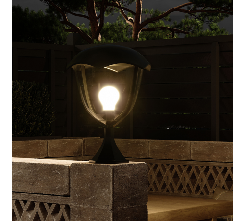 Светильник садово-парковый Aura на постамент 200*200*310mm, 170-240V / 50Hz, 1xE27, Max.60W, IP54  GD029  Gauss