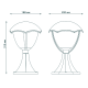 Светильник садово-парковый Aura на постамент 200*200*310mm, 170-240V / 50Hz, 1xE27, Max.60W, IP54  GD029  Gauss