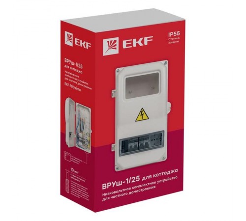 Щит ВРУш-1/25 (для коттеджа) PROxima  vru-1-25-pro  EKF